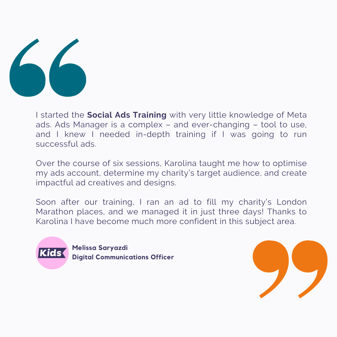 paid social media training testimonial