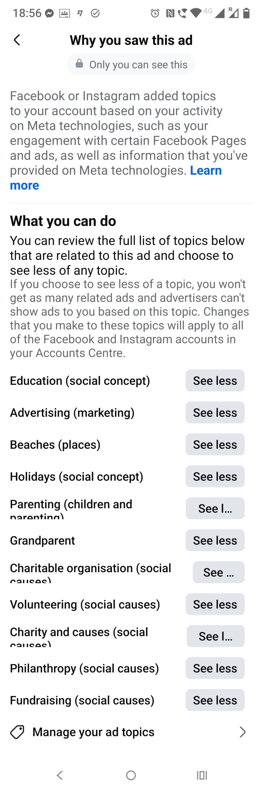 go beyond charity facebook why am i seeing this ad 2 kmac digital