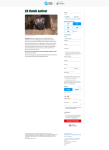 humane world for animals charity facebook ad landing page kmac digital