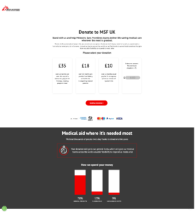 msf charity facebook lnding page kmac digital